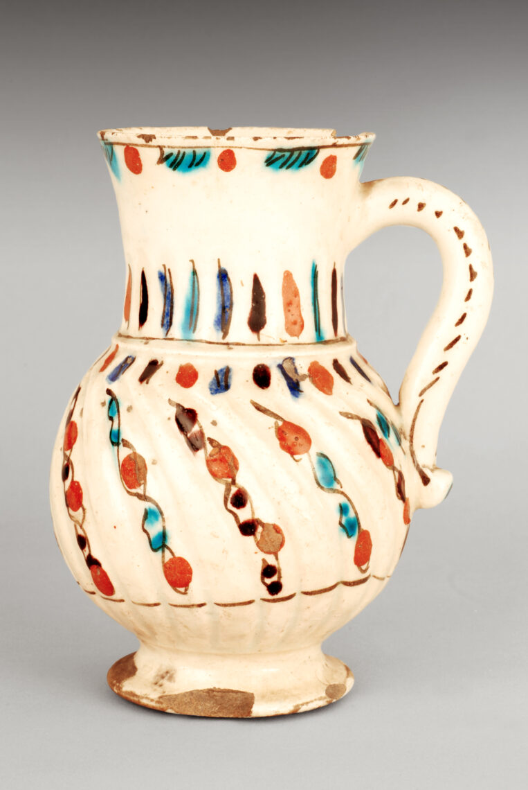 Pichet à Anse En Grès Blanc 1 Litre - Poterie Artisanale Turgis - Fabriqué En France (Calvados) - 12